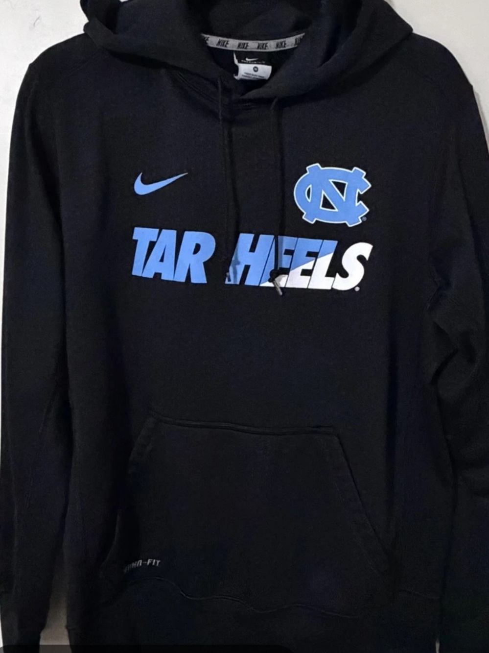 Nike UNC Tar Heels Therma-FIT Performance Hoodie Sweatshirt Black